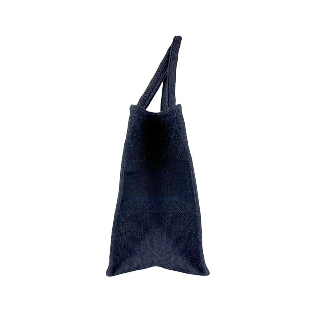 Dior Blue Christian Tote Book handbag Navy canvas Blue